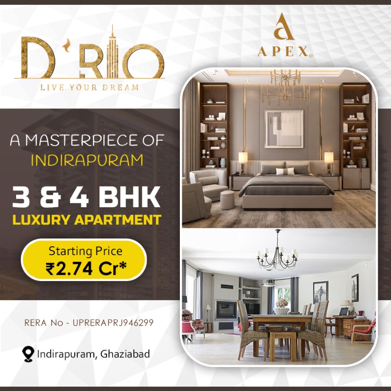 Adventure can be part of your daily life at Apex Drio 3/4BHK Indirapuram