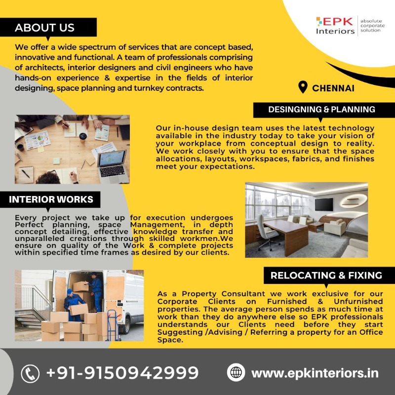 Interior and Furniture Company in Chennai.