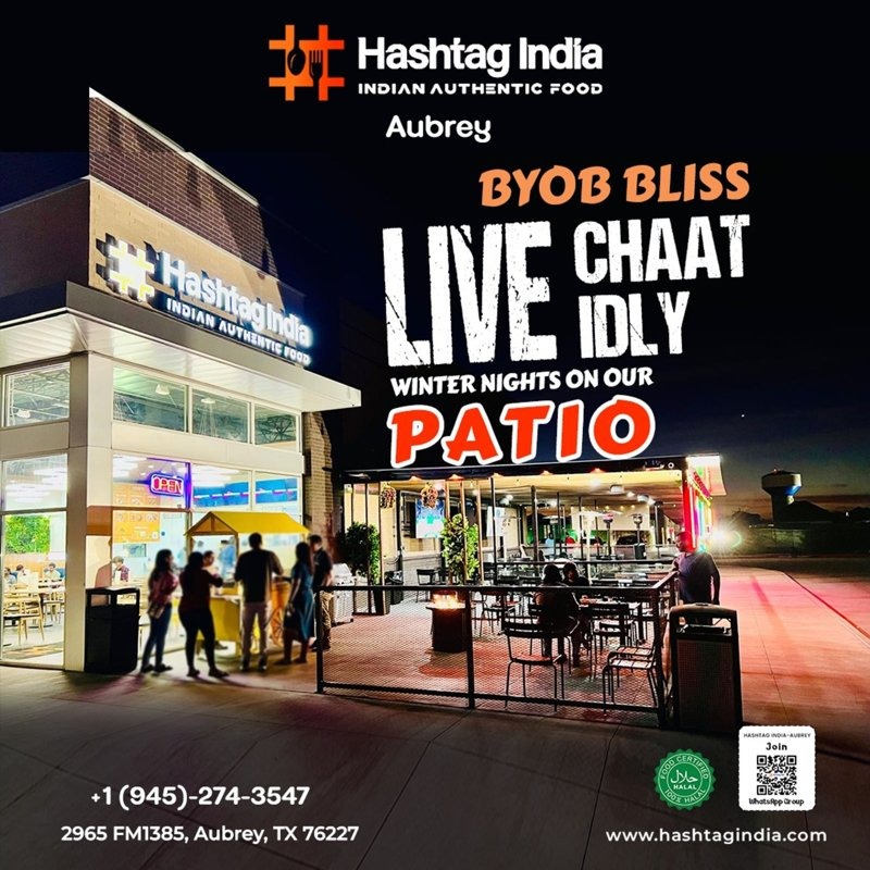 HASHTAG INDIA is an Indian Restaurant in Aubrey