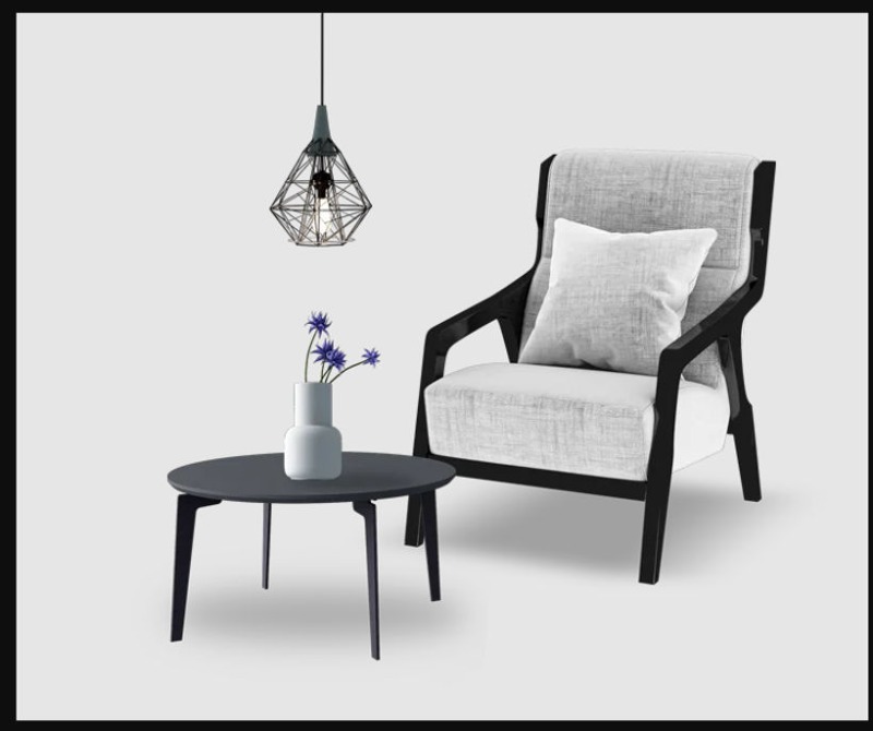 Living Room Design With Ottoman Storage Near Coimbatore