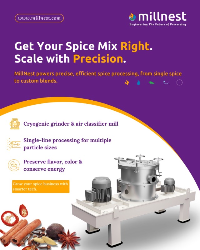 Spice Processing Equipment | Cryogenic Grinder & Air Classifier | MillNest