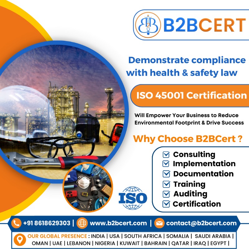 Get ISO Certification in Bangalore with B2B Cert â€“ Build a Safer Workplace