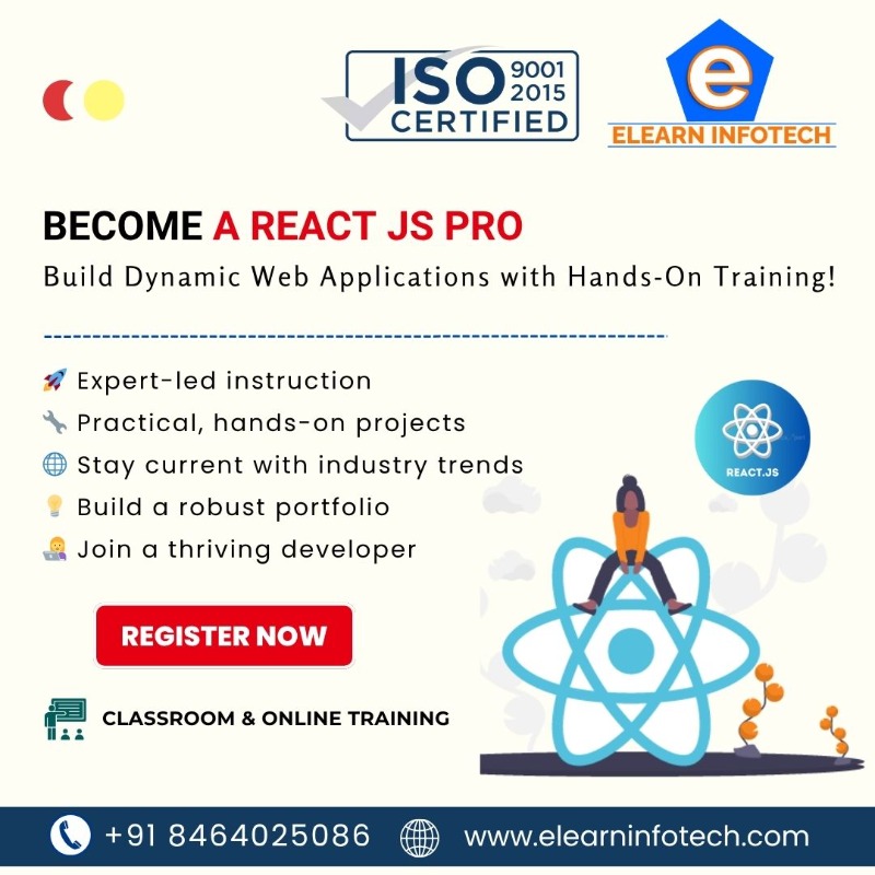 React JS Training in Hyderabad with Real-time Projectsâ€“ ELearn Infotech